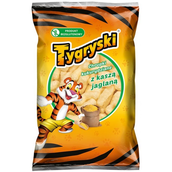 Chrupki kukurydziane z kaszą jaglaną Tygryski 50g