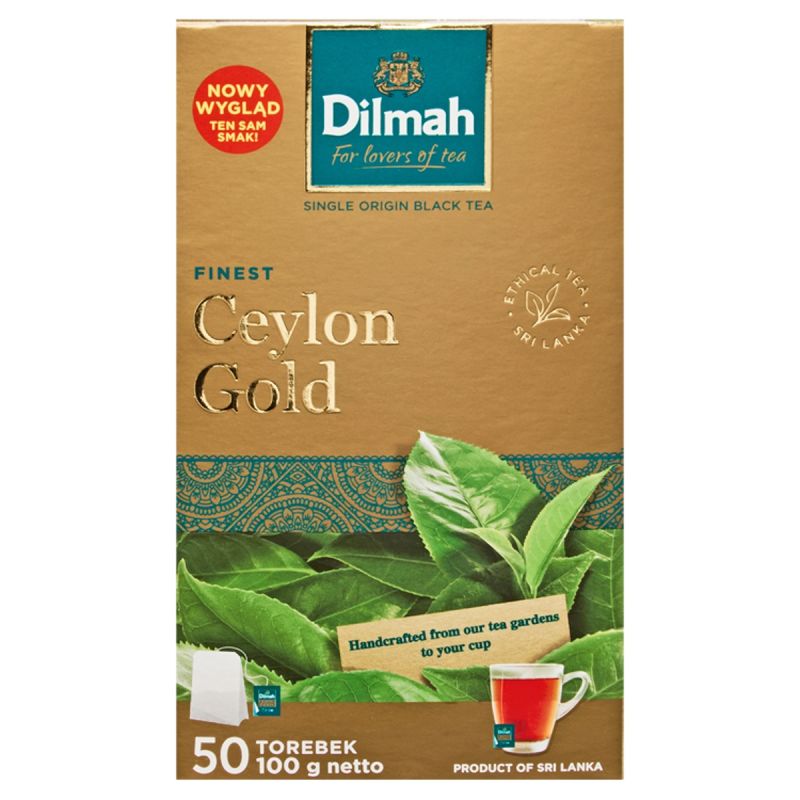 Klasyczna czarna herbata Finest Ceylon Gold  50 x 2 g Dilmah
