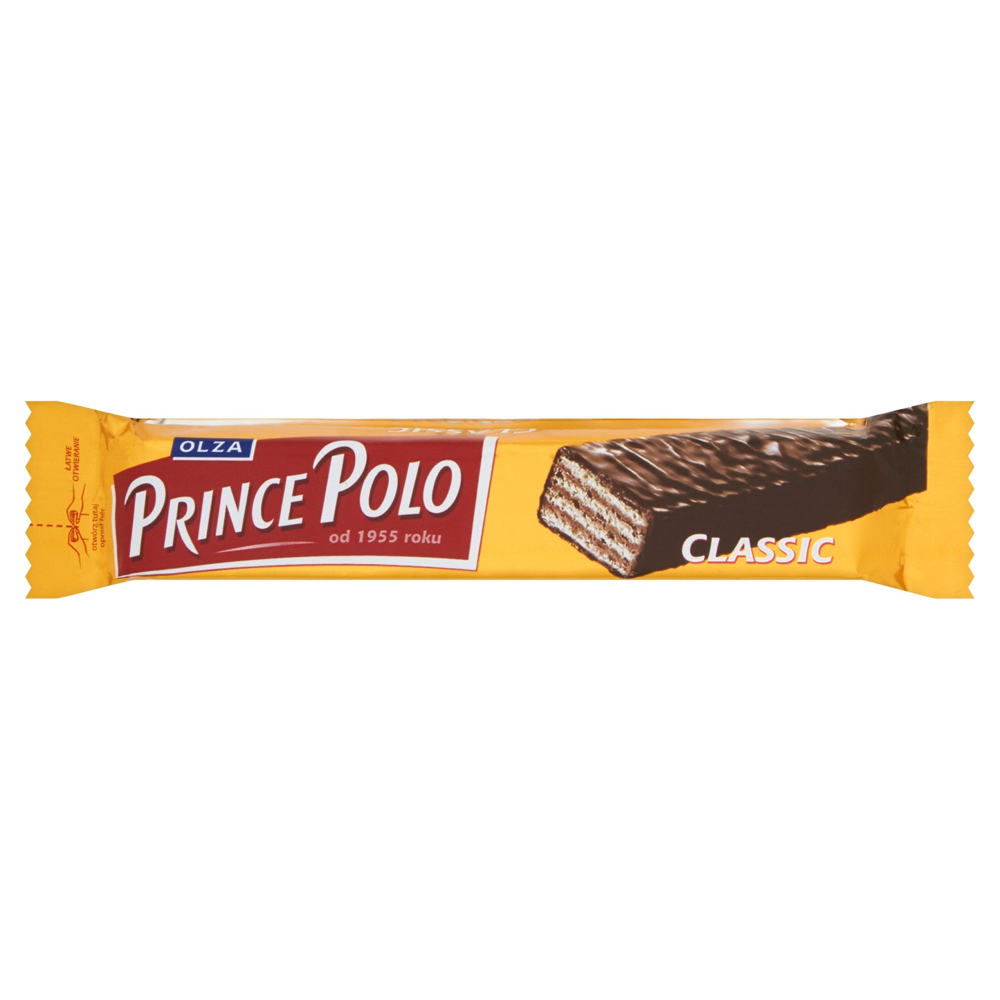 Prince Polo Classic Kruchy wafelek z kremem kakaowym oblany czekoladą 17,5 g Olza