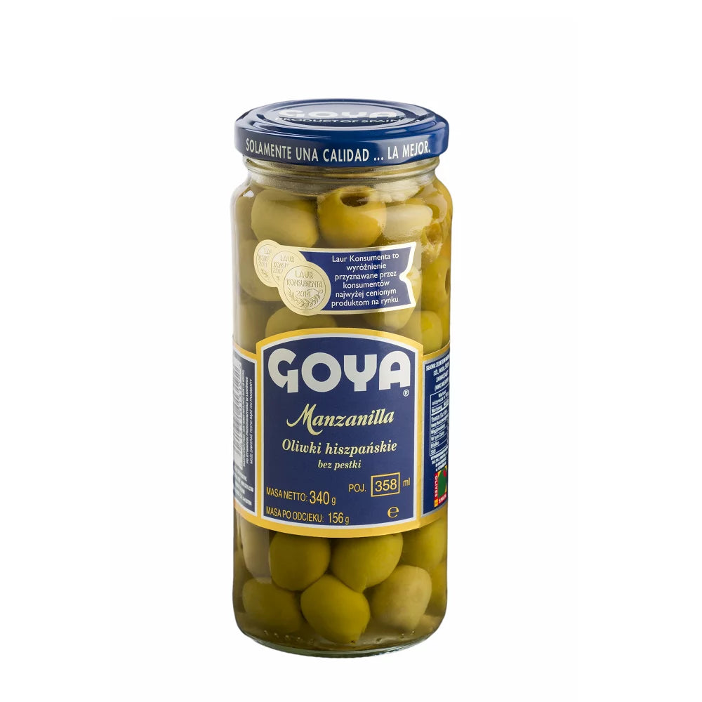 Oliwki zielone hiszpańskie bez pestek manzanilla 340g Goya