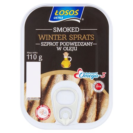 Szprot podwędzany w oleju 110g Łosoś Ustka
